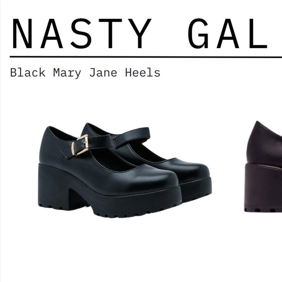 Nasty Gal Shoes - Nasty Gal Black Mary Jane Heels